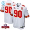 Charles Omenihu 90 Kansas City Chiefs Super Bowl Lviii Champions 4 Stars Patch Game Men Jersey White stylepulseusa 1