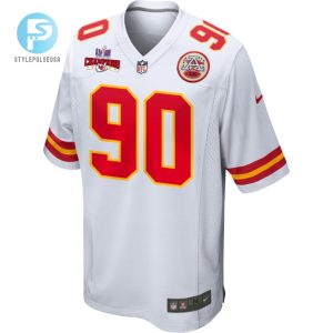 Charles Omenihu 90 Kansas City Chiefs Super Bowl Lviii Champions 4 Stars Patch Game Men Jersey White stylepulseusa 1 1