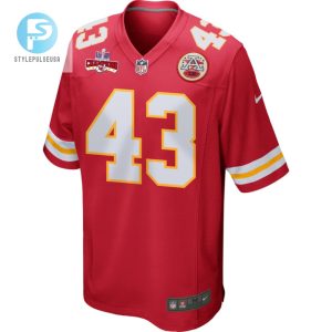 Jack Cochrane 43 Kansas City Chiefs Super Bowl Lviii Champions 4 Stars Patch Game Men Jersey Red stylepulseusa 1 1