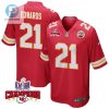 Mike Edwards 21 Kansas City Chiefs Super Bowl Lviii Champions 4 Stars Patch Game Men Jersey Red stylepulseusa 1