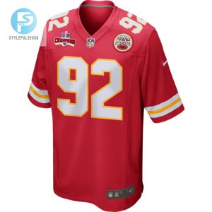 Neil Farrell 92 Kansas City Chiefs Super Bowl Lviii Champions 4 Stars Patch Game Men Jersey Red stylepulseusa 1 1