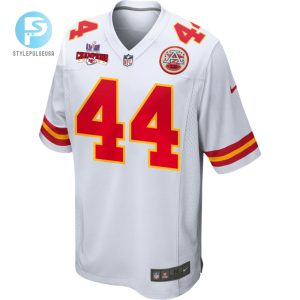 Cam Jones 44 Kansas City Chiefs Super Bowl Lviii Champions 4 Stars Patch Game Men Jersey White stylepulseusa 1 1