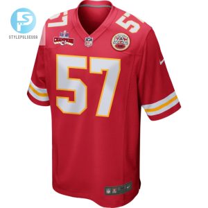 Truman Jones 57 Kansas City Chiefs Super Bowl Lviii Champions 4 Stars Patch Game Men Jersey Red stylepulseusa 1 1