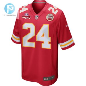 Skyy Moore 24 Kansas City Chiefs Super Bowl Lviii Champions 4 Stars Patch Game Men Jersey Red stylepulseusa 1 1