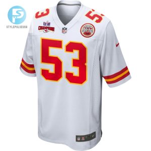 Bj Thompson 53 Kansas City Chiefs Super Bowl Lviii Champions 4 Stars Patch Game Men Jersey White stylepulseusa 1 1