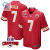 Harrison Butker 7 Kansas City Chiefs Super Bowl Lviii Champions 4 Stars Patch Game Men Jersey Red stylepulseusa 1