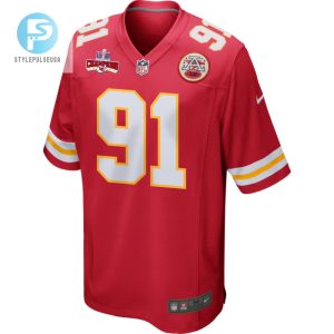 Derrick Nnadi 91 Kansas City Chiefs Super Bowl Lviii Champions 4 Stars Patch Game Men Jersey Red stylepulseusa 1 1