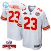 Drue Tranquill 23 Kansas City Chiefs Super Bowl Lviii Champions 4 Stars Patch Game Men Jersey White stylepulseusa 1