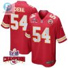 Leo Chenal 54 Kansas City Chiefs Super Bowl Lviii Champions 4 Stars Patch Game Men Jersey Red stylepulseusa 1