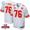 Prince Tega Wanogho 76 Kansas City Chiefs Super Bowl Lviii Champions 4 Stars Patch Game Men Jersey White stylepulseusa 1