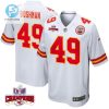 Matt Bushman 49 Kansas City Chiefs Super Bowl Lviii Champions 4 Stars Patch Game Men Jersey White stylepulseusa 1