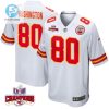 Montrell Washington 80 Kansas City Chiefs Super Bowl Lviii Champions 4 Stars Patch Game Men Jersey White stylepulseusa 1