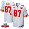 Travis Kelce 87 Kansas City Chiefs Super Bowl Lviii Champions 4 Stars Patch Game Men Jersey White stylepulseusa 1