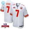 Harrison Butker 7 Kansas City Chiefs Super Bowl Lviii Champions 4 Stars Patch Game Men Jersey White stylepulseusa 1