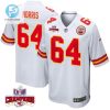 Wanya Morris 64 Kansas City Chiefs Super Bowl Lviii Champions 4 Stars Patch Game Men Jersey White stylepulseusa 1