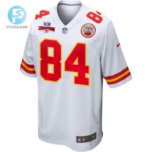 Justin Watson 84 Kansas City Chiefs Super Bowl Lviii Champions 4 Stars Patch Game Men Jersey White stylepulseusa 1 1