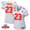 Drue Tranquill 23 Kansas City Chiefs Super Bowl Lviii Champions 4 Stars Patch Game Women Jersey White stylepulseusa 1