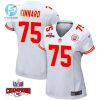 Darian Kinnard 75 Kansas City Chiefs Super Bowl Lviii Champions 4 Stars Patch Game Women Jersey White stylepulseusa 1