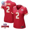 Joshua Williams 2 Kansas City Chiefs Super Bowl Lviii Champions 4 Stars Patch Game Women Jersey Red stylepulseusa 1