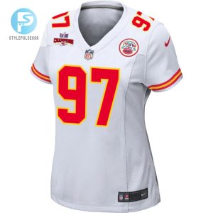 Felix Anudikeuzomah 97 Kansas City Chiefs Super Bowl Lviii Champions 4 Stars Patch Game Women Jersey White stylepulseusa 1 1