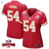 Leo Chenal 54 Kansas City Chiefs Super Bowl Lviii Champions 4 Stars Patch Game Women Jersey Red stylepulseusa 1