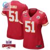 Mike Danna 51 Kansas City Chiefs Super Bowl Lviii Champions 4 Stars Patch Game Women Jersey Red stylepulseusa 1