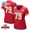 Donovan Smith 79 Kansas City Chiefs Super Bowl Lviii Champions 4 Stars Patch Game Women Jersey Red stylepulseusa 1