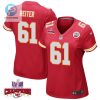 Austin Reiter 61 Kansas City Chiefs Super Bowl Lviii Champions 4 Stars Patch Game Women Jersey Red stylepulseusa 1