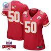 Willie Gay 50 Kansas City Chiefs Super Bowl Lviii Champions 4 Stars Patch Game Women Jersey Red stylepulseusa 1