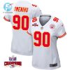 Charles Omenihu 90 Kansas City Chiefs Super Bowl Lviii Champions 4 Stars Patch Game Women Jersey White stylepulseusa 1