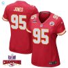 Chris Jones 95 Kansas City Chiefs Super Bowl Lviii Champions 4 Stars Patch Game Women Jersey Red stylepulseusa 1