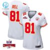 Blake Bell 81 Kansas City Chiefs Super Bowl Lviii Champions 4 Stars Patch Game Women Jersey White stylepulseusa 1