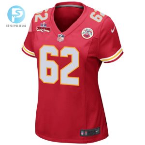 Joe Thuney 62 Kansas City Chiefs Super Bowl Lviii Champions 4 Stars Patch Game Women Jersey Red stylepulseusa 1 1