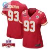 Matt Dickerson 93 Kansas City Chiefs Super Bowl Lviii Champions 4 Stars Patch Game Women Jersey Red stylepulseusa 1