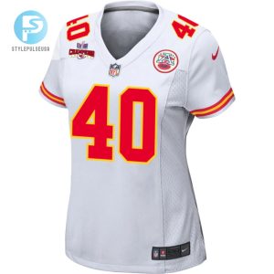 Ekow Boyedoe 40 Kansas City Chiefs Super Bowl Lviii Champions 4 Stars Patch Game Women Jersey White stylepulseusa 1 1