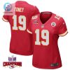 Kadarius Toney 19 Kansas City Chiefs Super Bowl Lviii Champions 4 Stars Patch Game Women Jersey Red stylepulseusa 1