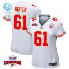 Austin Reiter 61 Kansas City Chiefs Super Bowl Lviii Champions 4 Stars Patch Game Women Jersey White stylepulseusa 1