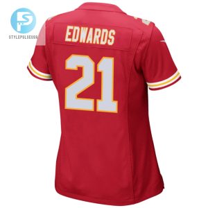 Mike Edwards 21 Kansas City Chiefs Super Bowl Lviii Champions 4 Stars Patch Game Women Jersey Red stylepulseusa 1 2