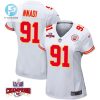 Derrick Nnadi 91 Kansas City Chiefs Super Bowl Lviii Champions 4 Stars Patch Game Women Jersey White stylepulseusa 1