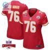 Prince Tega Wanogho 76 Kansas City Chiefs Super Bowl Lviii Champions 4 Stars Patch Game Women Jersey Red stylepulseusa 1