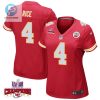 Rashee Rice 4 Kansas City Chiefs Super Bowl Lviii Champions 4 Stars Patch Game Women Jersey Red stylepulseusa 1