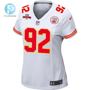 Neil Farrell 92 Kansas City Chiefs Super Bowl Lviii Champions 4 Stars Patch Game Women Jersey White stylepulseusa 1 1