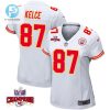 Travis Kelce 87 Kansas City Chiefs Super Bowl Lviii Champions 4 Stars Patch Game Women Jersey White stylepulseusa 1