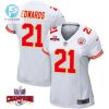 Mike Edwards 21 Kansas City Chiefs Super Bowl Lviii Champions 4 Stars Patch Game Women Jersey White stylepulseusa 1