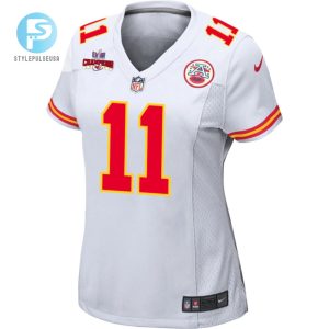 Marquez Valdesscantling 11 Kansas City Chiefs Super Bowl Lviii Champions 4 Stars Patch Game Women Jersey White stylepulseusa 1 1