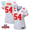 Leo Chenal 54 Kansas City Chiefs Super Bowl Lviii Champions 4 Stars Patch Game Women Jersey White stylepulseusa 1