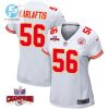 George Karlaftis 56 Kansas City Chiefs Super Bowl Lviii Champions 4 Stars Patch Game Women Jersey White stylepulseusa 1