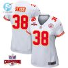 Ljarius Sneed 38 Kansas City Chiefs Super Bowl Lviii Champions 4 Stars Patch Game Women Jersey White stylepulseusa 1