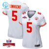 Tommy Townsend 5 Kansas City Chiefs Super Bowl Lviii Champions 4 Stars Patch Game Women Jersey White stylepulseusa 1