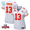 Nazeeh Johnson 13 Kansas City Chiefs Super Bowl Lviii Champions 4 Stars Patch Game Women Jersey White stylepulseusa 1